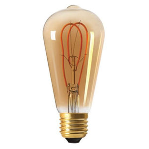 Girard Sudron LED Edison Filament Loops 5W 260lm E27 ST64 Amber Lamp
