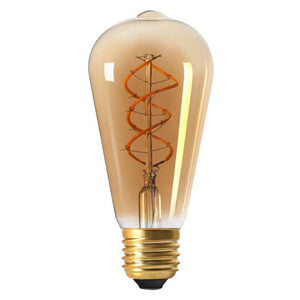 Girard Sudron LED Spiral Filament 5W 260lm E27 ST64 Amber Lamp