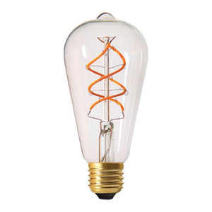 Girard Sudron LED Spiral Filament 5W 300lm E27 ST64 Clear Lamp