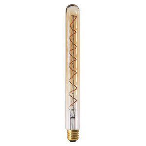 Girard Sudron LED Tubular 4W Ultra Warm White E27 Gold 30x300mm Spiral Dimmable