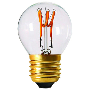LED 3 Loops Filament Golfball 3W E27 Clear 2200K Dimmable