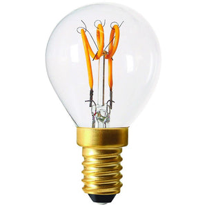 LED 3 Loops Filament Golfball 3W E14 Clear 2200K Dimmable