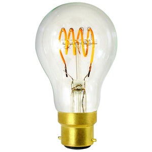 LED 4 Loops Filament GLS 4W 240V B22d Clear 2200K Dimmable