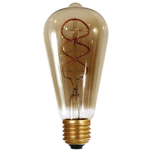 Girard Sudron LED Spiral Filament 4W 200lm E27 ST64 Smoked Dimmable