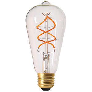 Girard Sudron LED Spiral Filament 4W 240lm E27 ST64 Clear Dimmable