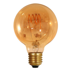LED 4 Loops Filament 80mm Globe 240V 4W E27 Gold Dimmable