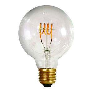 LED 4 Loops Filament 95mm Globe 240V 4W E27 Clear Dimmable