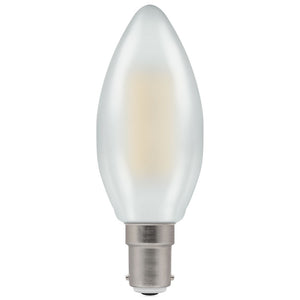 Crompton LED Filament Candle 5W 240V Very Warm White B15b Pearl Dimmable