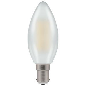 Crompton LED Filament Candle 5W 240V Very Warm White B15b Pearl Dimmable