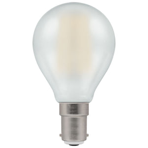 Crompton LED Filament Round 5W 240V Very Warm White B15d Pearl Dimmable