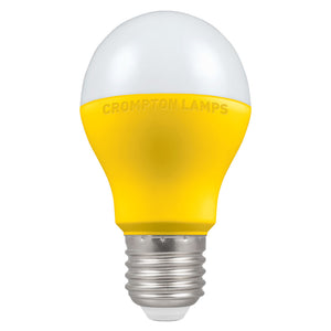 Crompton LED GLS Thermal Plastic 9.5W 110V E27 Very Warm White Opal Yellow Base
