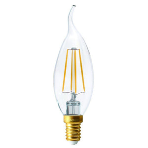 Girard Sudron Bent-Tipped LED Filament Candle 4W Clear SES 2700K Ecowatts