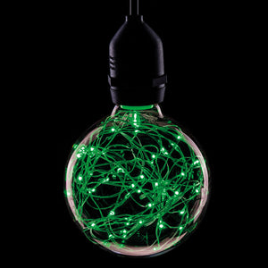 Prolite LED Filament 95mm Globe 1.7W 240V ES Cap Green Twinkle Star Effect  The Lamp Company - The Lamp Company