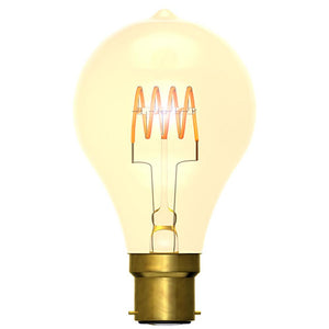 4W LED Vintage Soft Coil Amber GLS BC 2000K Dimmable  Other - The Lamp Company