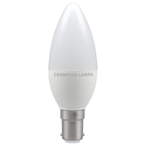 Crompton LED Candle Thermal Plastic 5.5W B15d Very Warm White Opal