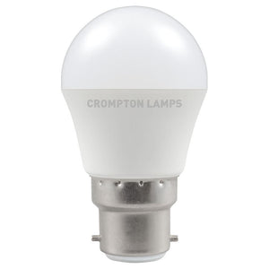 Crompton LED 45mm Round Thermal Plastic 5.5W B22d Daylight Opal
