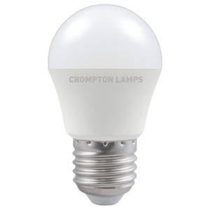 Crompton LED 45mm Round Thermal Plastic 5.5W E27 Daylight Opal