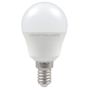 Crompton LED 45mm Round Thermal Plastic 5.5W E14 Daylight Opal