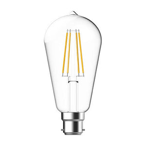 LED ST64 Lamp 7W (60W) BC 2700K 827 220-240V Clear Tungsram
