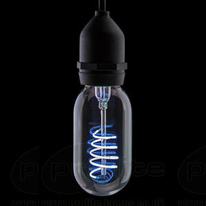 T45 4W LED Spiral Filament 100-240V E27 Blue  The Lamp Company - The Lamp Company