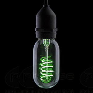 T45 4W LED Spiral Filament 100-240V E27 Green  The Lamp Company - The Lamp Company