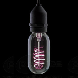 T45 4W LED Spiral Filament 100-240V E27 Pink  The Lamp Company - The Lamp Company