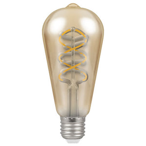 Crompton 6W LED Spiral Filament ST64 Extra Warm White E27 Dimmable