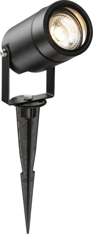 Knightsbridge SPIKEGUBK 230V IP65 GU10 Spike Light Black