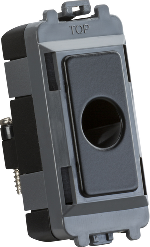 Knightsbridge GDM012MB Flex outlet module (up to 10mm) - Matt Black