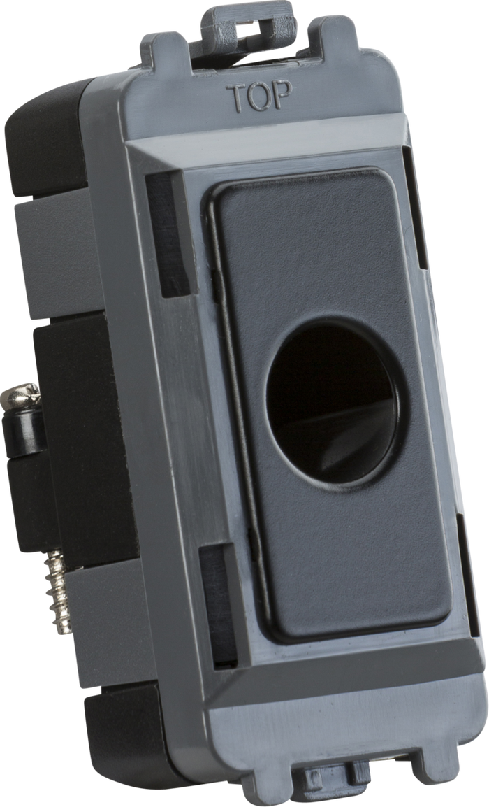 Knightsbridge GDM012MB Flex outlet module (up to 10mm) - Matt Black