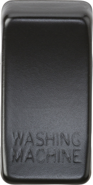 Knightsbridge GDWASHMB Switch cover "marked WASHING MACHINE" - Matt Black