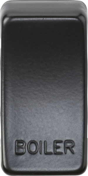 Knightsbridge GDBOILMB Switch cover "marked BOILER" - Matt Black