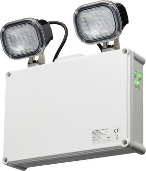 Knightsbridge EMTWINST 230V IP65 2 x 3W LED Twin Emergency Spotlight - Self Test
