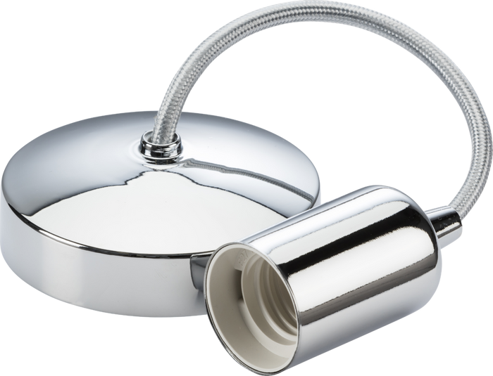 Knightsbridge 8270PC 6" E27 Contemporary Pendant Set - Polished Chrome