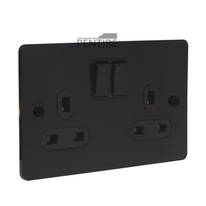 2G Matt Black Socket - Black Screws Caradok - Heavy Metal - Black Caradok - The Lamp Company