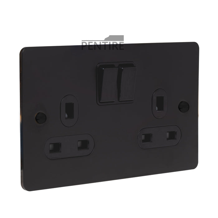 2G Matt Black Socket - Black Screws