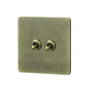 2g Aged Copper Toggle Switch Caradok - Georgian - Copper Caradok - The Lamp Company