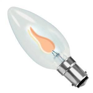 Flicker Flame Candle Bulb 3W SBC / B15