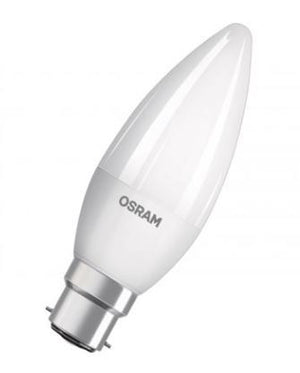 279537 - OSRAM LED 240v 5.4=40w CANDLE 2700K B22d FROSTED DIMMABLE Ledvance Osram - The Lamp Company
