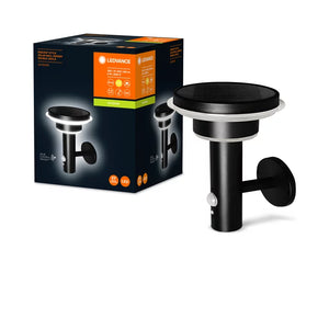 ENDURA Style Solar Wall Sensor Double Circle 6W Black