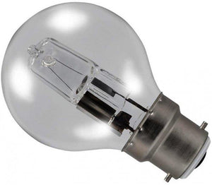 Golf Ball 28w Ba22d/BC 240v Clear Energy Saving Halogen Light Bulb - 0635635603656