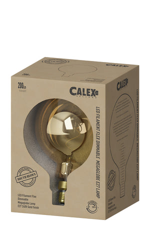 Calex 425802 - Megaglobe Gold LED lamp 4W 200lm 2100K Dimmable