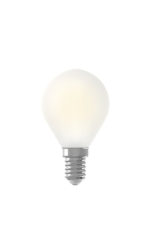 Calex 474487 - Calex LED Full Glass Filament Ball-lamp 220-240V 3,5W 300lm E14 P45, Frosted outside 2700K CRI80 Dimmable