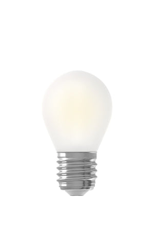 Calex 474488 - Calex LED Full Glass Filament Ball-lamp 220-240V 3,5W 300lm E27 P45, Frosted outside 2700K CRI80 Dimmable