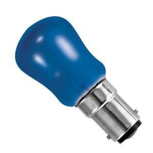PY15SBC-B-CR - 250v 15w Ba15d 29X59mm Blue Coloured Light Bulbs Crompton - The Lamp Company