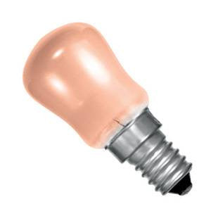 PY15SES-P-CR - 250v 15w E14 29X66mm Pink Coloured Light Bulbs Crompton - The Lamp Company