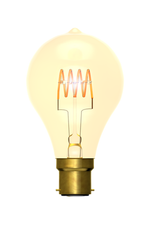 Bell 60016 - 4W LED Vintage Soft Coil Horizontal Filament GLS - BC, Amber, 2200K