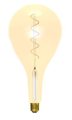 Bell 60025 - 4W LED Vintage Soft Coil Vertical Filament Giant Pear Drop - ES, Amber, 2200K