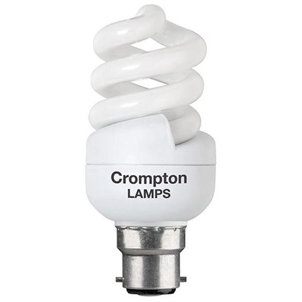 Crompton T2 Ultra Mini Spiral 11W B22d Very Warm White