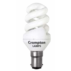 Crompton Mini Spiral T2 9W B15d Very Warm White